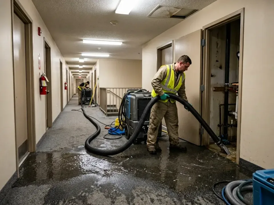 multi-unit-apartment-hallway-f-005 — frequently asked questions, Emergency Burst Pipe Water Extraction & Removal in Woodhave…